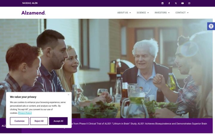 Screenshot von alzamend.com