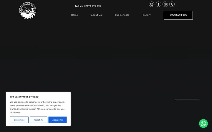 Screenshot of alzatecarpentry.co.uk