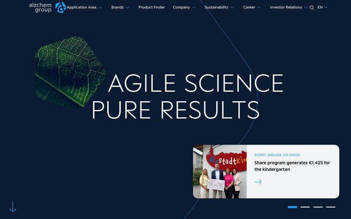 Screenshot ta' alzchem.com