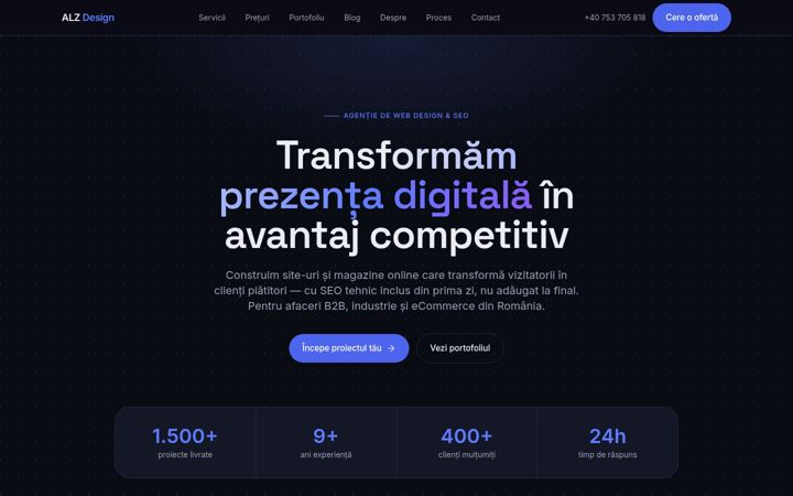 Screenshot of alzdesign.ro
