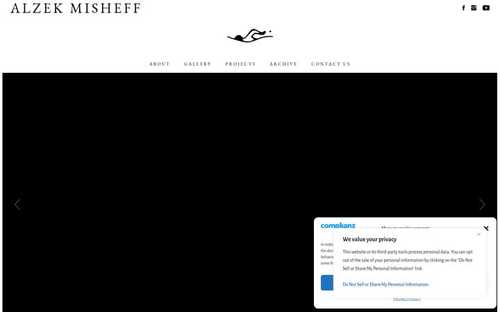 Screenshot di alzekmisheff.com