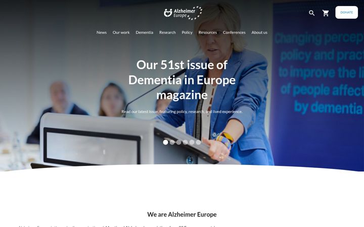 Screenshot ta' alzheimer-europe.org