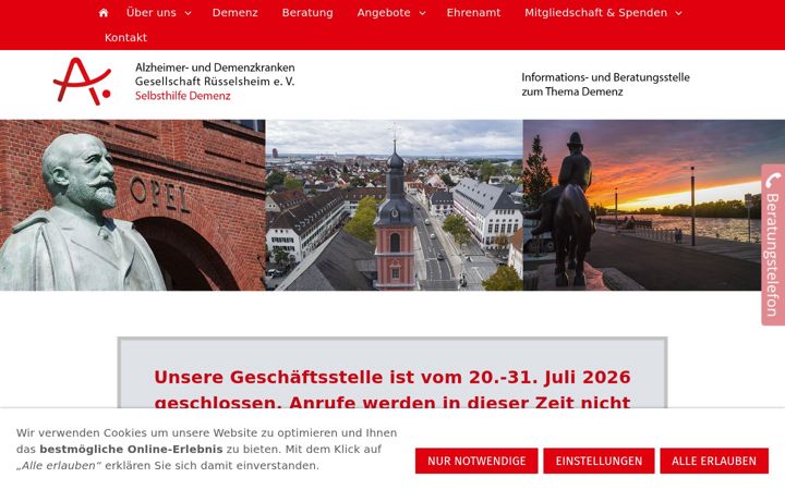 Screenshot of alzheimer-ruesselsheim.de