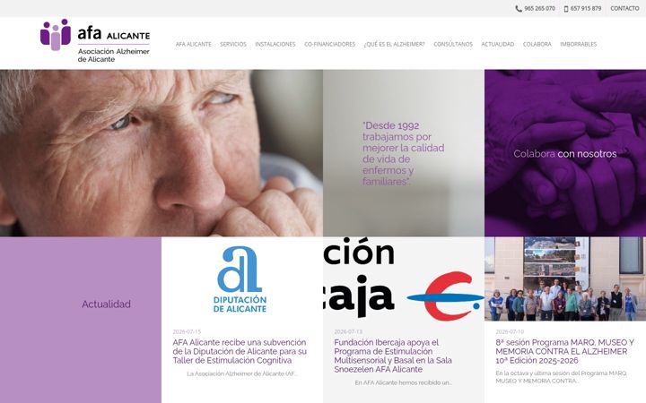Screenshot of alzheimeralicante.org