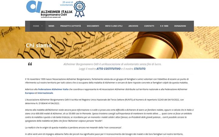 Screenshot of alzheimerborgomanero.it