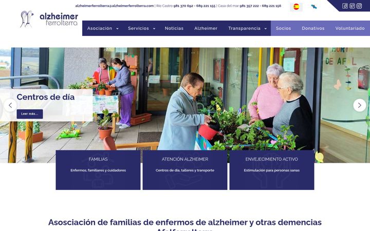 Screenshot of alzheimerferrolterra.es