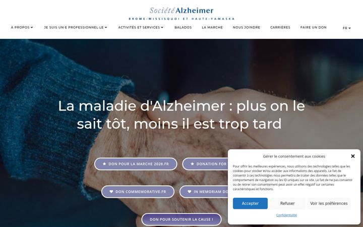 Ekrano kopija alzheimergranby.ca