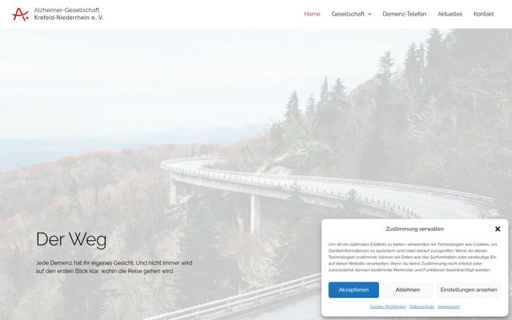 Screenshot of alzheimerkrefeld.org