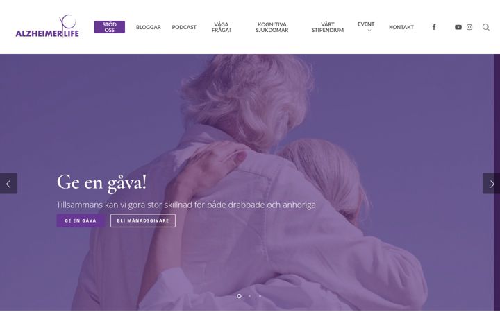 Screenshot of alzheimerlife.se