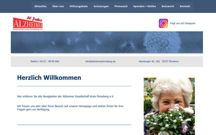 Screenshot of alzheimerpinneberg.de