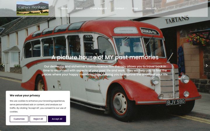 Screenshot di alzheimerstherapy.co.uk