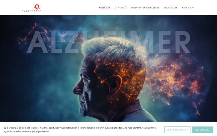 Screenshot of alzheimerteszt.hu