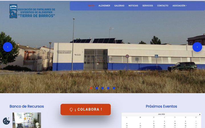 Screenshot of alzheimertierradebarros.es