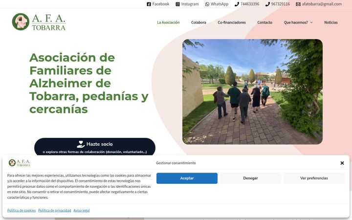 Screenshot di alzheimertobarra.com