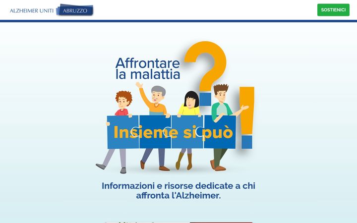 Screenshot of alzheimerunitiabruzzo.it