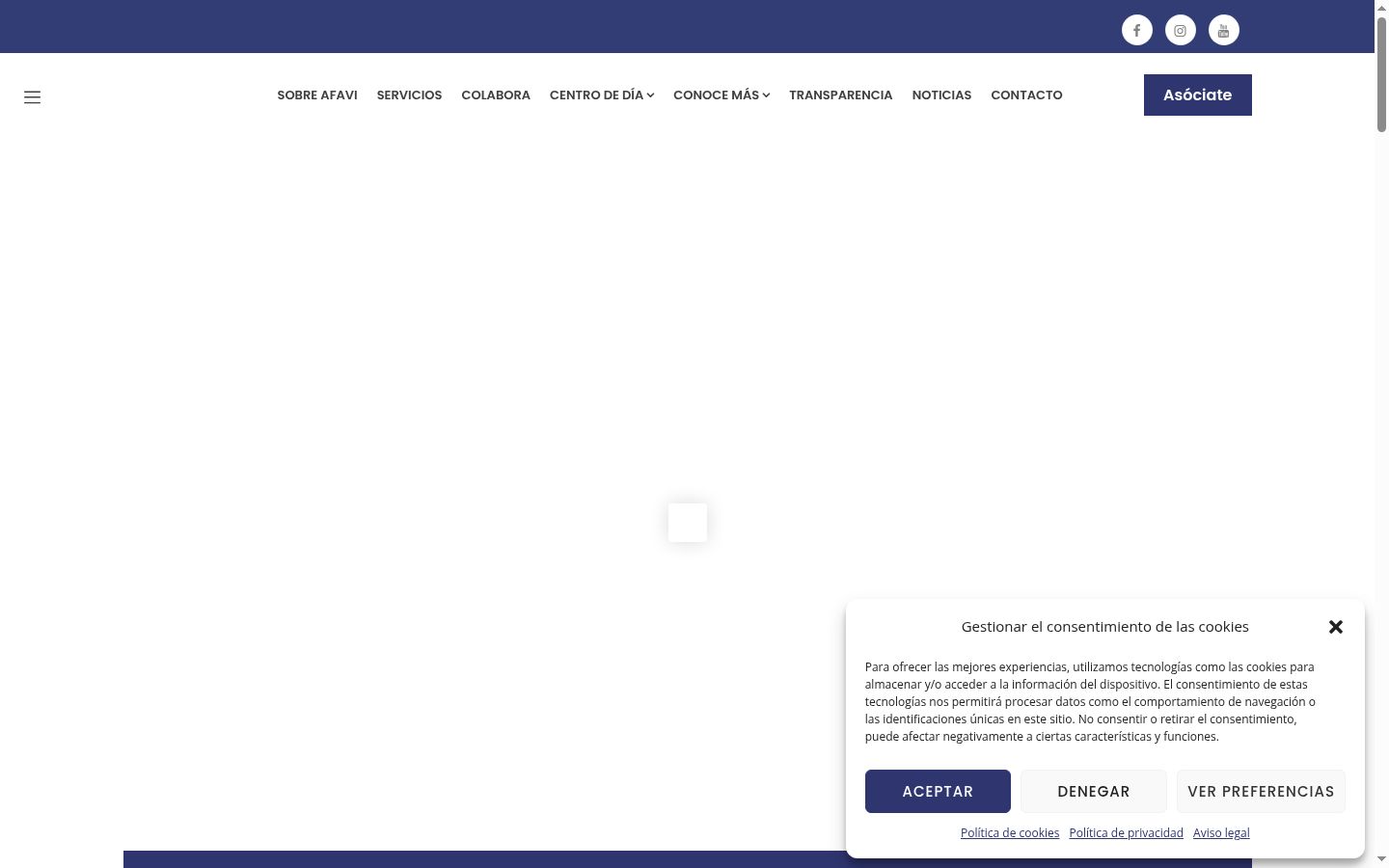 Capture d'écran de la bannière de consentement affichée avant toute interaction