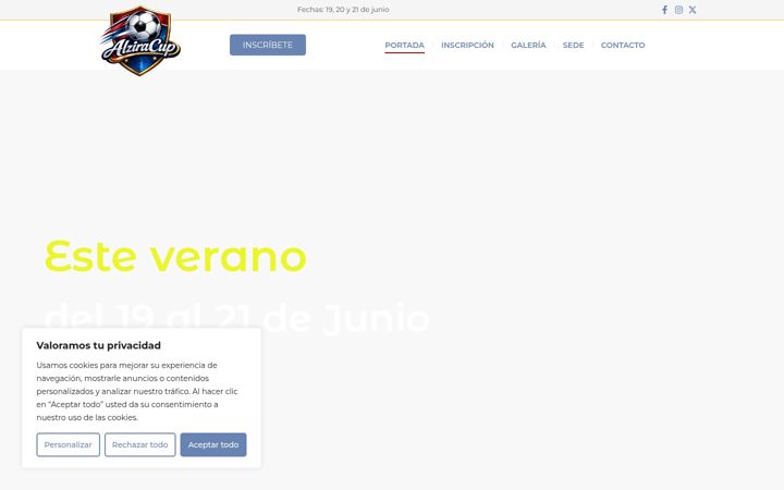 Screenshot di alziracup.es