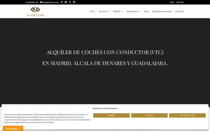 Captura de ecrã de alzorclass.com