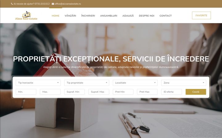 Screenshot of alzzarealestate.ro