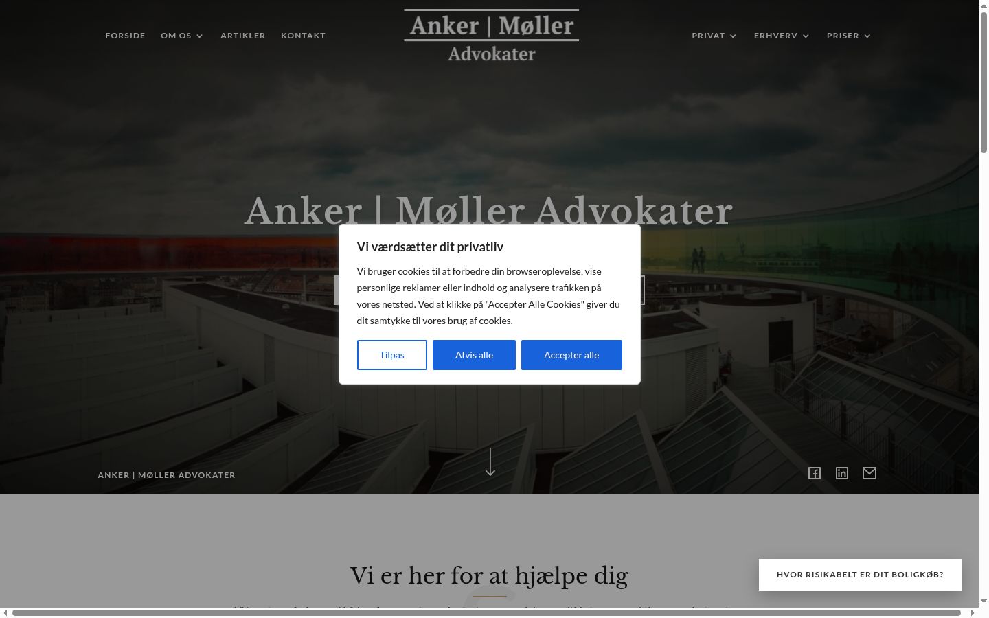 Screenshot tal-banner tal-kunsens muri qabel kwalunkwe interazzjoni