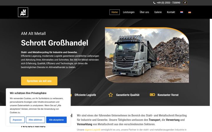 Zrzut ekranu am-altmetall.de