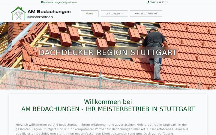 Screenshot of am-bedachungen-stuttgart.de