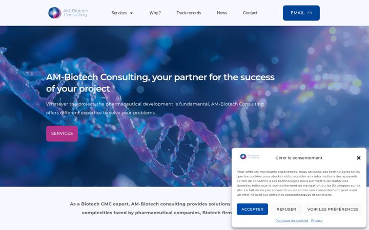 Screenshot of am-biotech-consulting.com