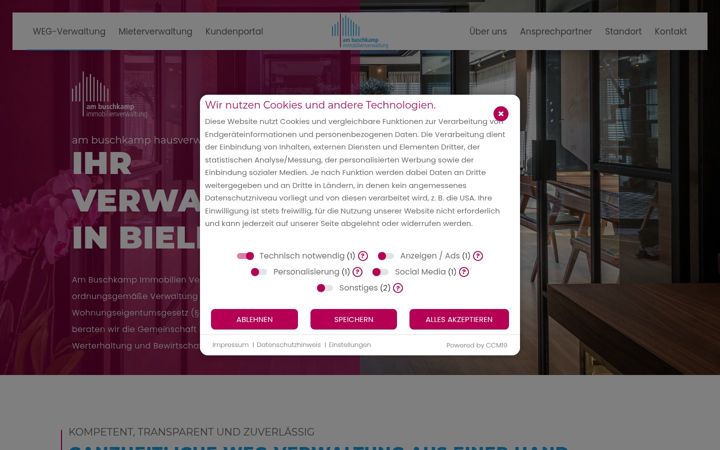 Screenshot of am-buschkamp-immobilienverwaltung.de