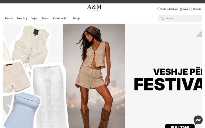 Screenshot of am-clothes.com