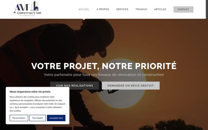 Screenshot of am-constructions.com