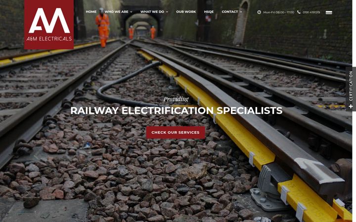 Screenshot του am-electricals.com