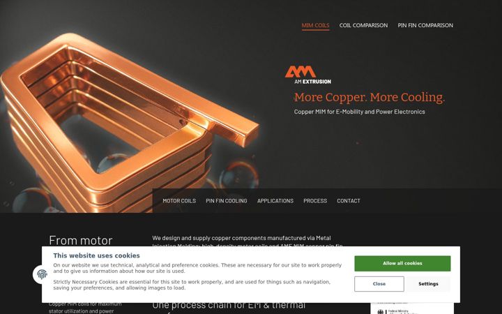 Screenshot of am-extrusion.com