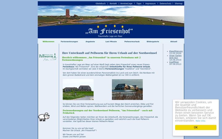 Screenshot of am-friesenhof-pellworm.de