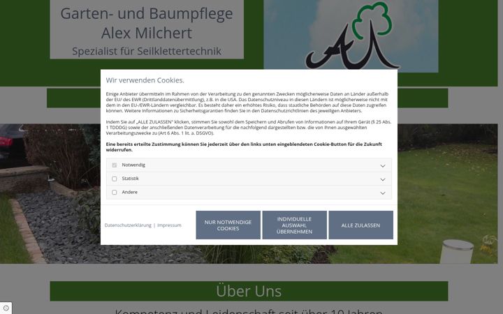 Screenshot of am-gartenbaumpflege.de