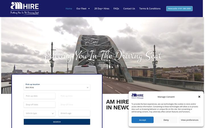 Screenshot of am-hire.co.uk