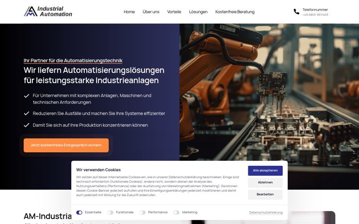 Screenshot of am-industrial-automation.de