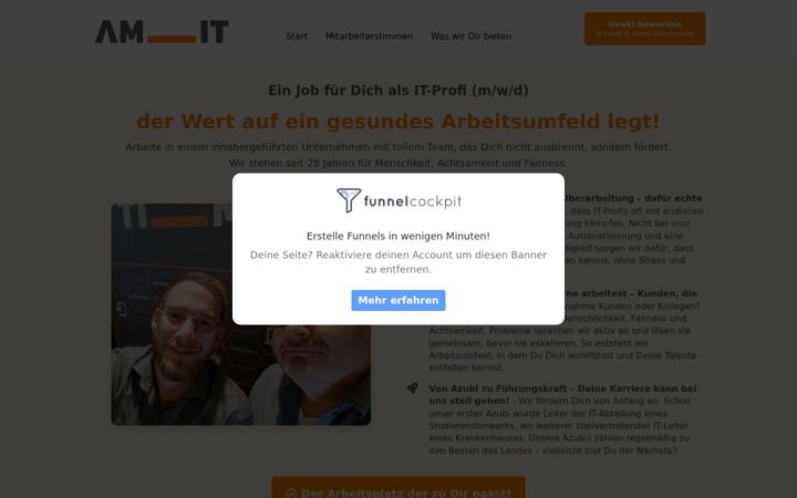 Screenshot of am-it-karriere.com