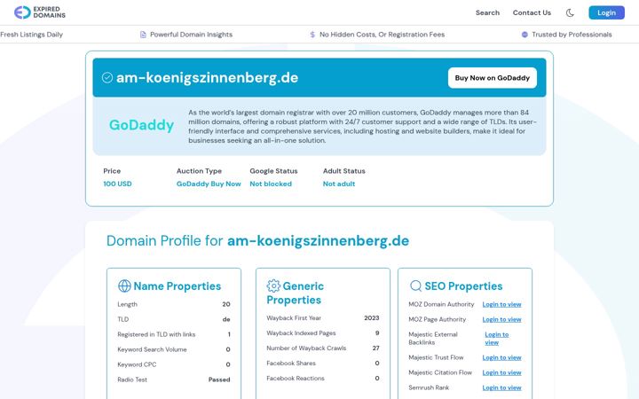 Screenshot of am-koenigszinnenberg.de