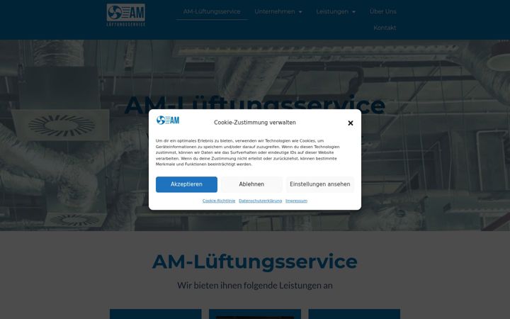 Screenshot of am-lueftungsservice.de