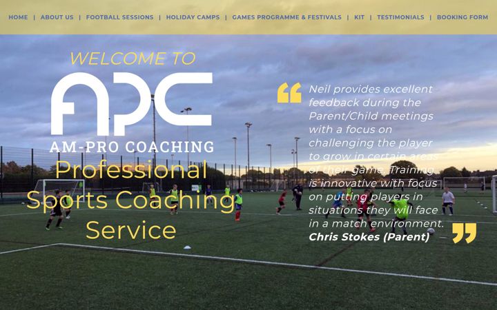 Screenshot of am-procoaching.co.uk