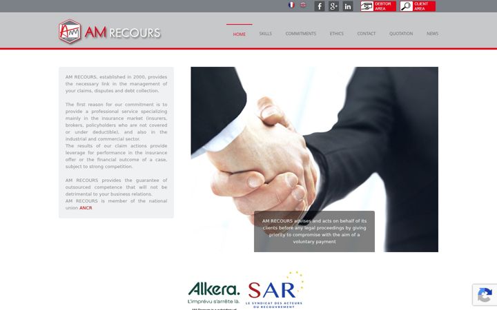 Screenshot von am-recours.co.uk