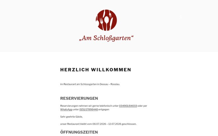 Screenshot of am-schlossgarten.de