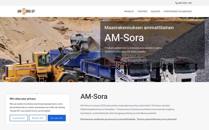 Screenshot ta' am-sora.fi