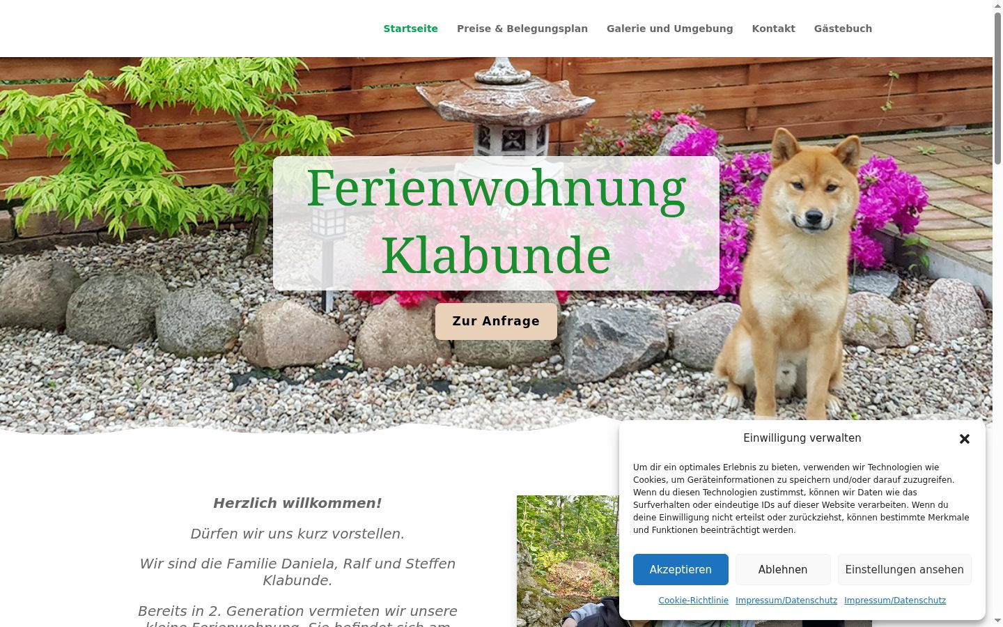 Screenshot tal-banner tal-kunsens muri qabel kwalunkwe interazzjoni