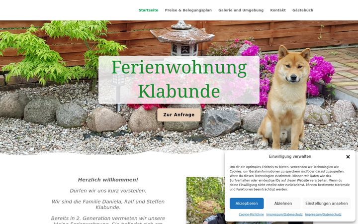 Screenshot ta' am-stettiner-haff-urlaub.de
