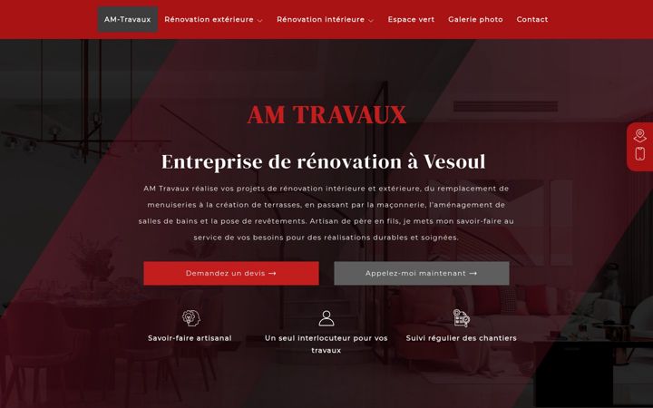 Screenshot of am-travaux.fr