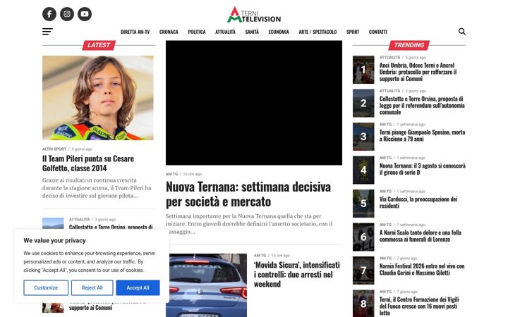 Screenshot of am-tv.it