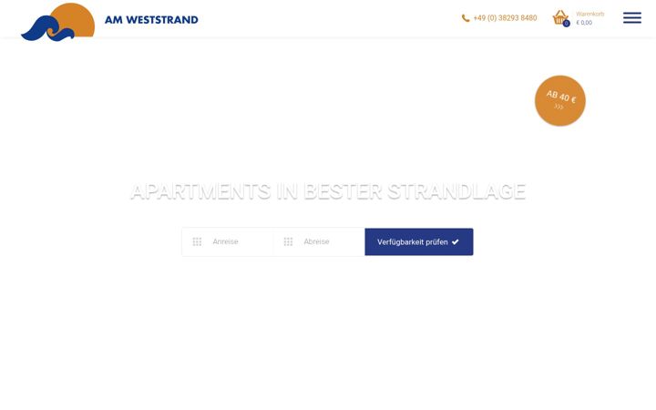 Screenshot of am-weststrand.de