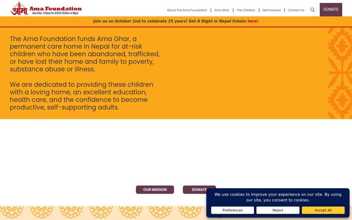 Screenshot of ama-foundation.org
