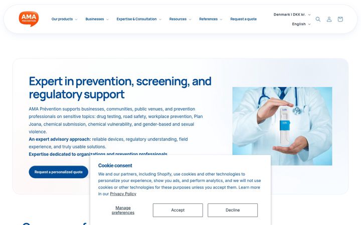 Screenshot of ama-prevention.com